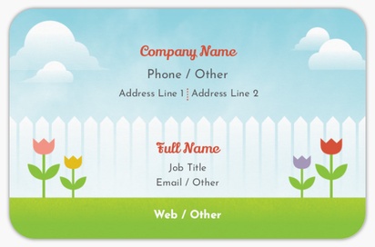 Design Preview for Design Gallery: Nursery Schools Rounded Corner Business Cards, Rounded Standard (85 x 55 mm)