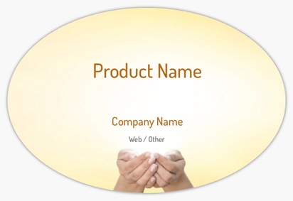 Design Preview for Design Gallery: Religious & Spiritual Product Labels, 7.6 x 5.1 cm Oval