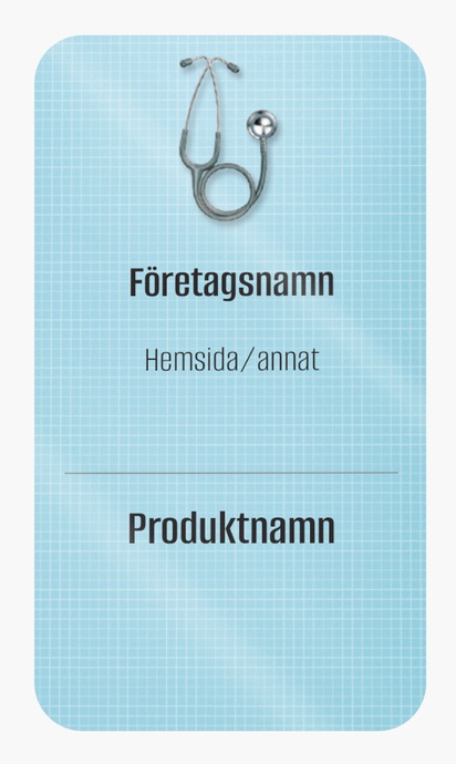 Förhandsgranskning av design för Designgalleri: Sjukvårdspersonal Produktetiketter på ark, Rundad rektangel 8,7 x 4,9 cm