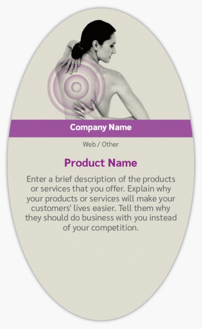 Design Preview for Design Gallery: Medical Professionals Product Labels on Sheets, Oval 12.7 x 7.6 cm