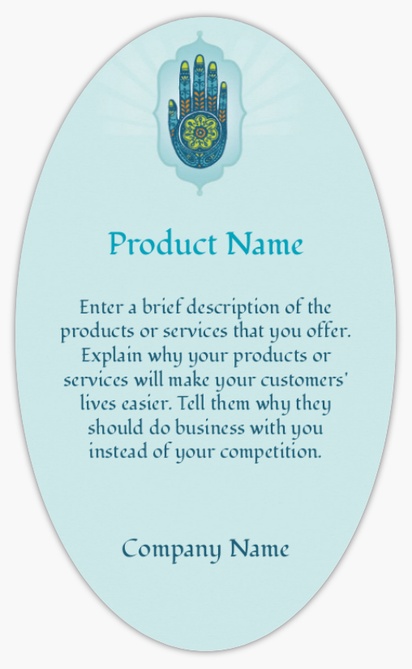 Design Preview for Design Gallery: Health & Wellness Product & Packaging Labels, Oval  12.7 x  7.6 cm 