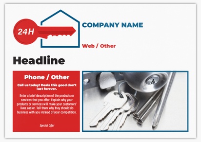 Design Preview for Design Gallery: Locksmiths Flyers & Leaflets,  No Fold/Flyer A5 (148 x 210 mm)
