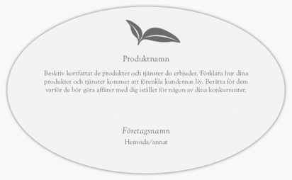 Förhandsgranskning av design för Designgalleri: Holistisk & alternativ medicin Produktetiketter på ark, Ellips 12,7 x 7,6 cm
