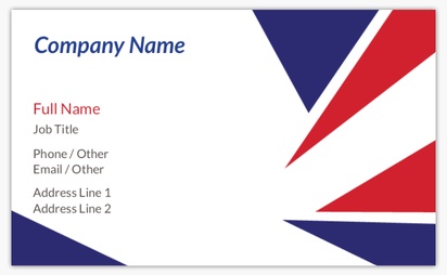 Design Preview for Design Gallery: Patriotic & Military Standard Business Cards, Standard (91 x 55 mm)