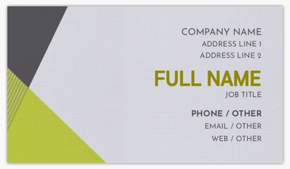 Design Preview for Marketing & Communications Linen Business Cards Templates, Standard (3.5" x 2")