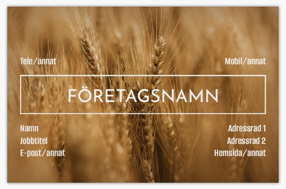 Förhandsgranskning av design för Designgalleri: Lantbruk Visitkort med obestruket naturligt papper