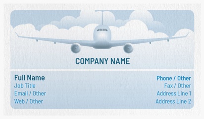 Design Preview for Design Gallery: Airlines Natural Textured Business Cards