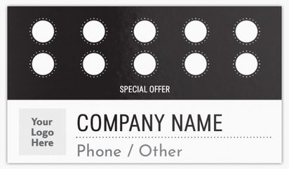 A conservative professional white gray design for Loyalty Cards with 1 uploads