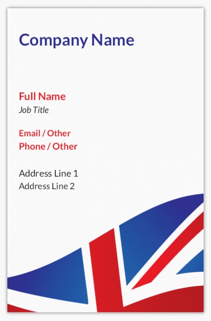 Design Preview for Design Gallery: Patriotic & Military Standard Business Cards, Standard (85 x 55 mm)