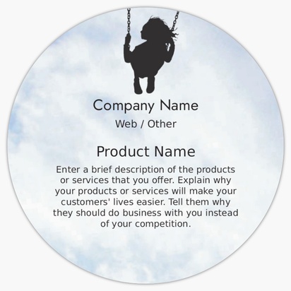 Design Preview for Design Gallery: People & Characters Product Labels, 7.6 x 7.6 cm Circle