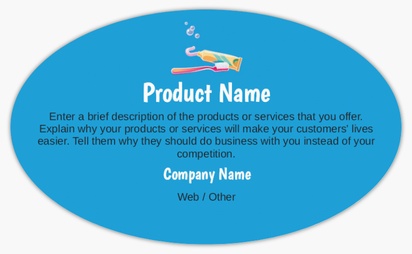 Design Preview for Design Gallery: Dentistry Product Labels on Sheets, Oval 12.7 x 7.6 cm