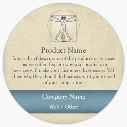 Design Preview for Design Gallery: Health & Wellness Product Labels, 7.6 x 7.6 cm Circle