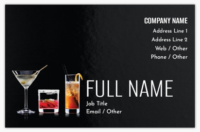 Design Preview for Design Gallery: Food & Beverage Metallic Business Cards