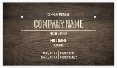 Design Preview for Design Gallery: Carpentry & Woodworking Matte Visiting Cards, Standard (89 x 51 mm)