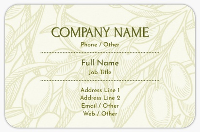 Design Preview for Design Gallery: Organic Food Stores Rounded Corner Business Cards, Rounded Standard (85 x 55 mm)