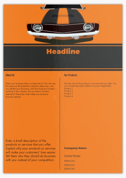Design Preview for Design Gallery: Automotive & Transportation Flyers & Leaflets,  No Fold/Flyer A4 (210 x 297 mm)