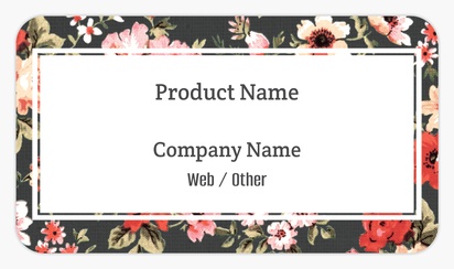Design Preview for Design Gallery: Florals & Greenery Product & Packaging Labels, Rounded Rectangle  8.7 x 4.9 cm 