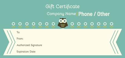 Design Preview for Templates for Education & Child Care Gift Certificates 