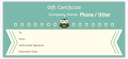 Design Preview for Design Gallery: Education & Child Care Custom Gift Certificates