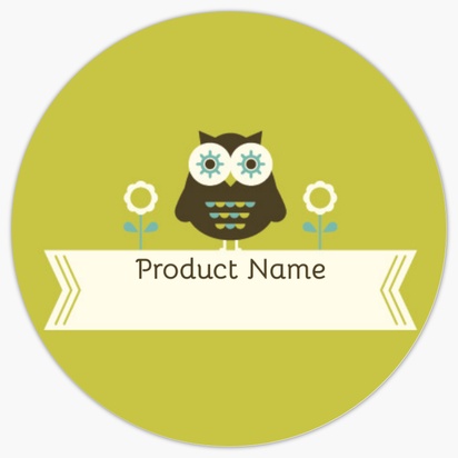 Design Preview for Design Gallery: Folk Product Labels, 3.8 x 3.8 cm Circle
