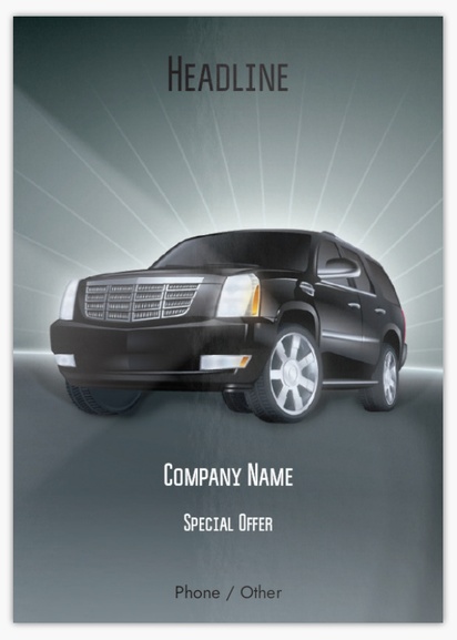 Design Preview for Design Gallery: Taxi Service Flyers & Leaflets,  No Fold/Flyer A6 (105 x 148 mm)
