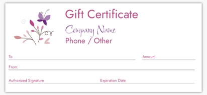Design Preview for Design Gallery: Retail & Sales Custom Gift Certificates