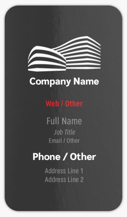 Design Preview for Urban Planning Rounded Corner Business Cards Templates, Standard (3.5" x 2")