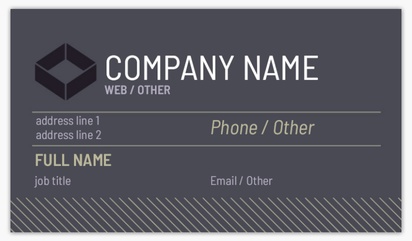 Design Preview for Manufacturing & Distribution Ultra Thick Business Cards Templates