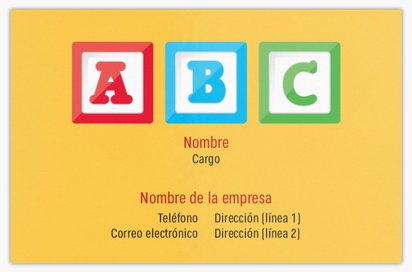 Vista previa del diseño de Galería de diseños de tarjetas de visita extragruesas para cuidado infantil y guarderías, Standard (85 x 55 mm)