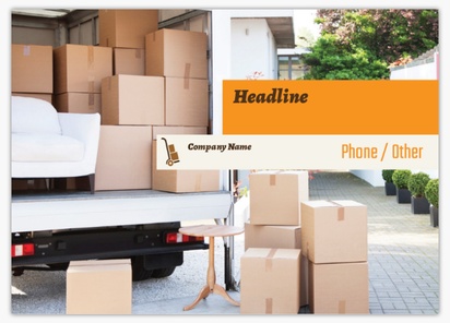 A moving company moving boxes cream brown design for Modern & Simple