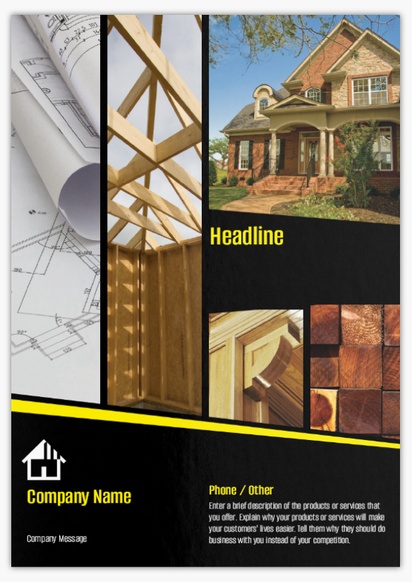 Design Preview for Design Gallery: Building Construction Flyers & Leaflets,  No Fold/Flyer A5 (148 x 210 mm)