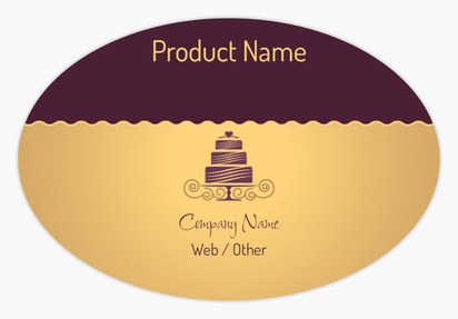 Design Preview for Design Gallery: Food & Beverage Product & Packaging Labels, Oval  7.6 x 5.1 cm 