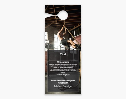 Designvorschau für Designgalerie: Türhänger Sport & Fitness, Groß