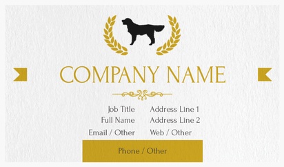 Design Preview for Design Gallery: Dog Breeders Natural Textured Business Cards