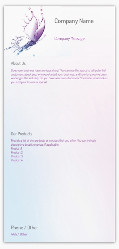 Design Preview for Design Gallery: Spas Flyers & Leaflets,  No Fold/Flyer DL (99 x 210 mm)