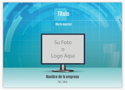 Un monitor pochar diseño blanco azul para Moderno y sencillo con 1 imágenes