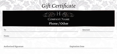 Design Preview for Design Gallery: Travel & Accommodation Gift Certificates