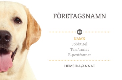 Förhandsgranskning av design för Designgalleri: Hunduppfödare Visitkort med obestruket naturligt papper
