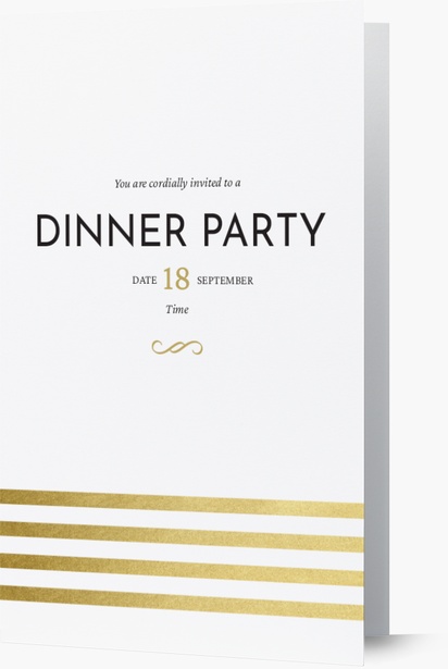 Design Preview for Templates for Dinners & Cocktails Invitations and Announcements , Folded 11.7 x 18.2 cm