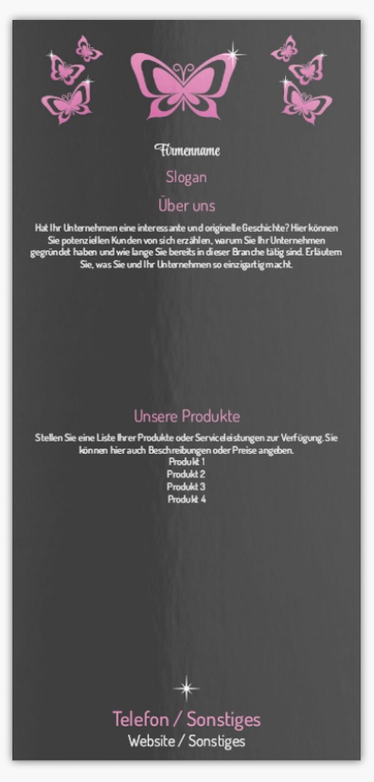 Designvorschau für Designgalerie: Flyer und Falzflyer Tiere,  Ohne Falz DL (99 x 210 mm)