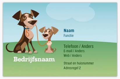 Voorvertoning ontwerp voor Ontwerpgalerij: Huisdierentraining Matte visitekaartjes