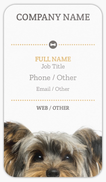 Design Preview for Design Gallery: Animals Rounded Corner Business Cards, Standard (3.5" x 2")