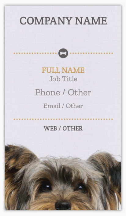 Design Preview for Design Gallery: Animals Linen Business Cards, Standard (3.5" x 2")