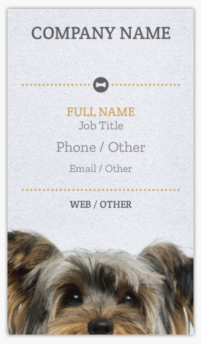 Design Preview for Animals Pearl Business Cards Templates, Standard (3.5" x 2")