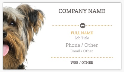 Design Preview for Animal Grooming Ultra Thick Business Cards Templates