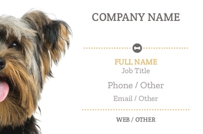 Design Preview for Design Gallery: Dog Breeders Natural Uncoated Business Cards
