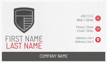Design Preview for Design Gallery: Public Safety Natural Textured Business Cards
