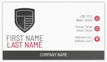 Design Preview for Security Systems Installation & Maintenance Standard Business Cards Templates, Standard (3.5" x 2")