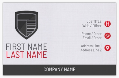 Design Preview for Design Gallery: Security Systems Installation & Maintenance Linen Business Cards