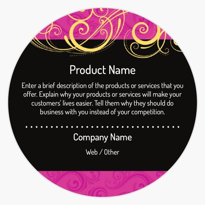 Design Preview for Design Gallery: Elegant Product & Packaging Labels, Circle 1.5"  7.6 x 7.6 cm 